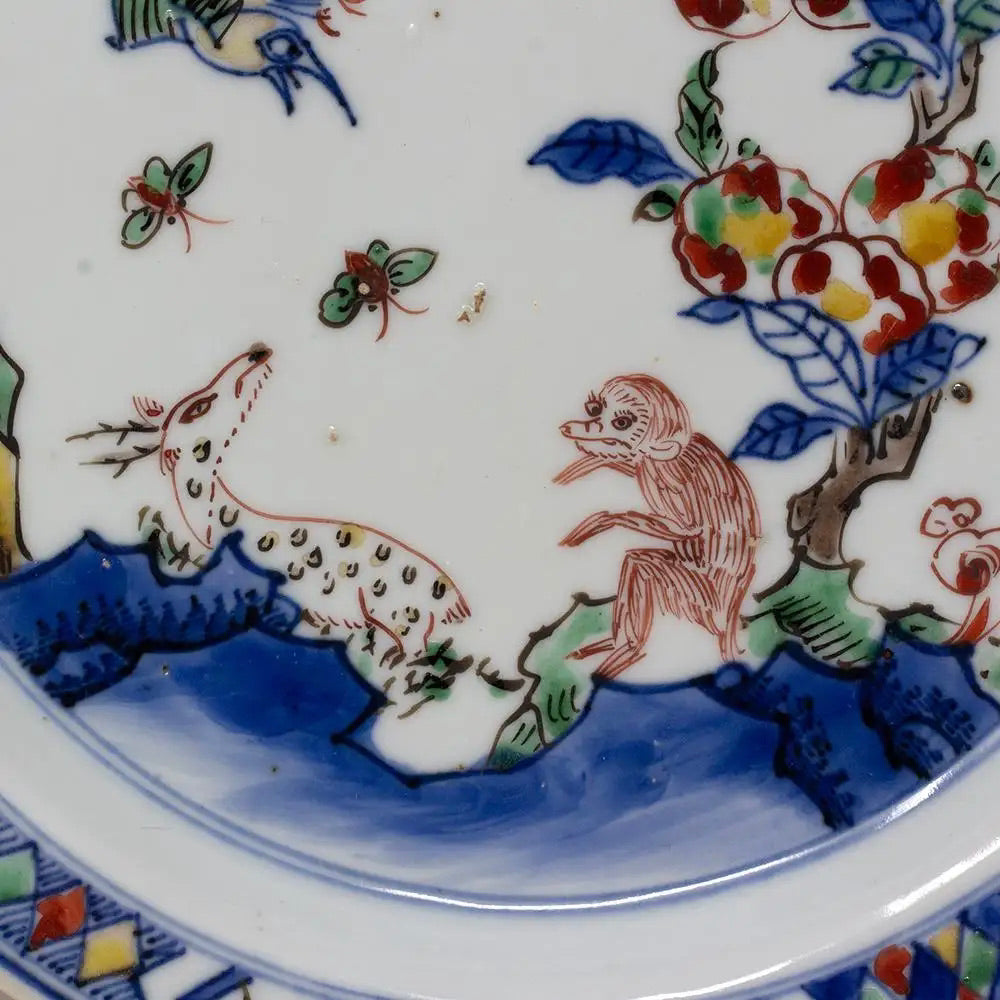 Plato Porcelana | Dinastía Ming | Ko-Sometsuke Wucai | China, 1635