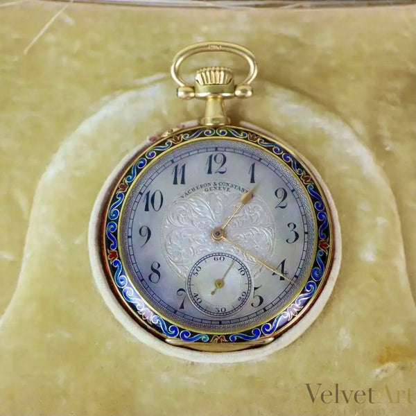 Vacheron Constantin Esmaltado | Reloj de Bolsillo de Oro