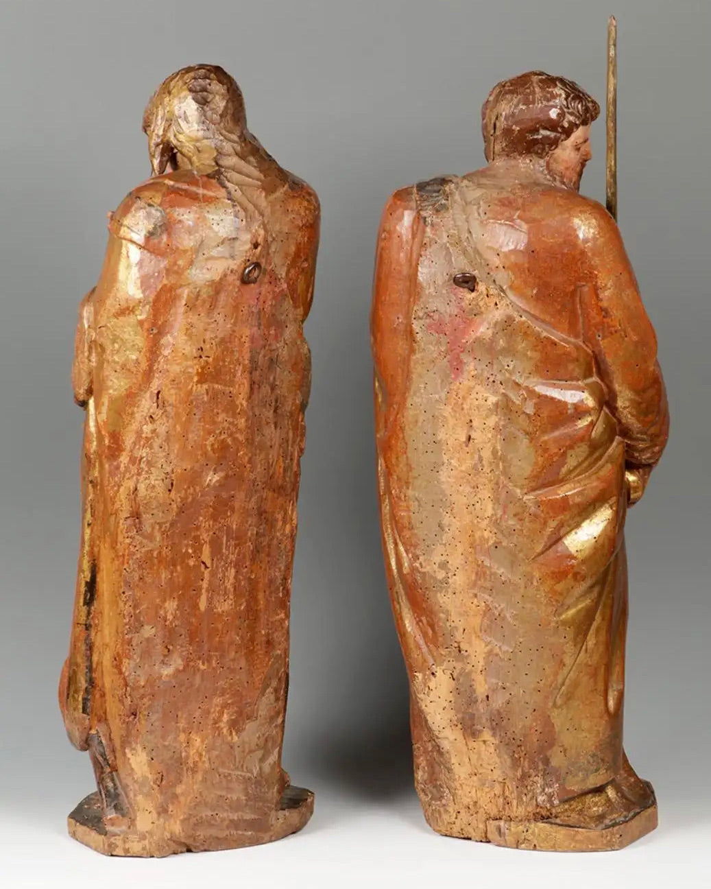 San Juan y San Pablo | Escultura de Madera Policromada | Escuela Castellana Siglo XVI