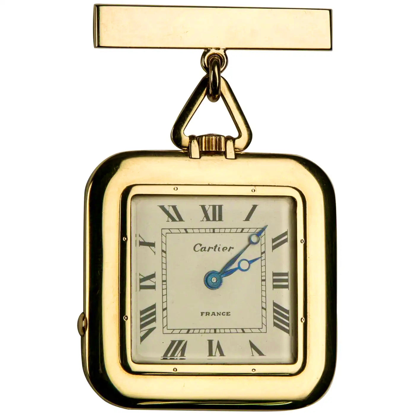 Reloj Cuadrado de Bolsillo y Repetición | Oro Amarillo | Cartier | Siglo XX