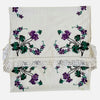 Toalla Flores Moradas Punto de Cruz. Rumanía, 1950