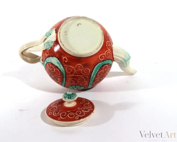 Tetera Creamware Naranja con Tapa | Inglaterra, 1780