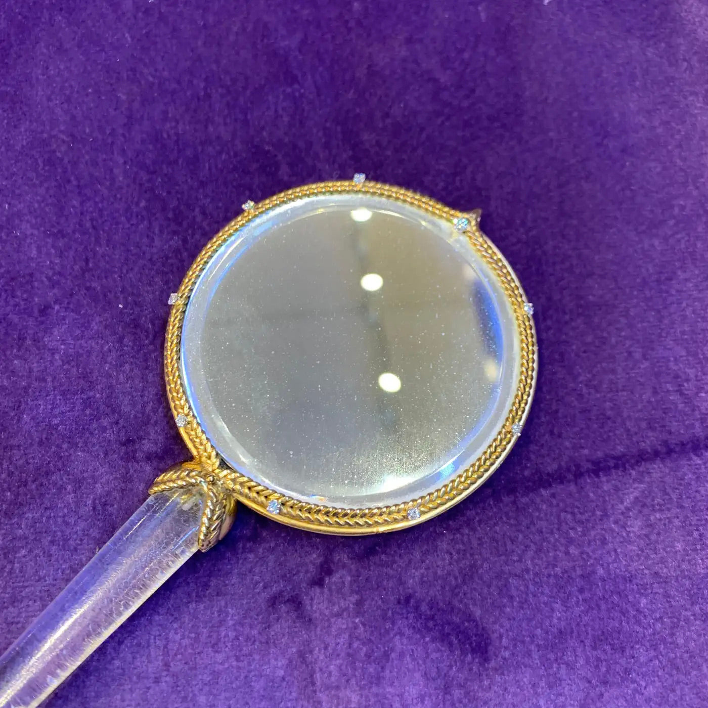 Espejo de Mano | Oro y Diamantes | Sterle París, 1960