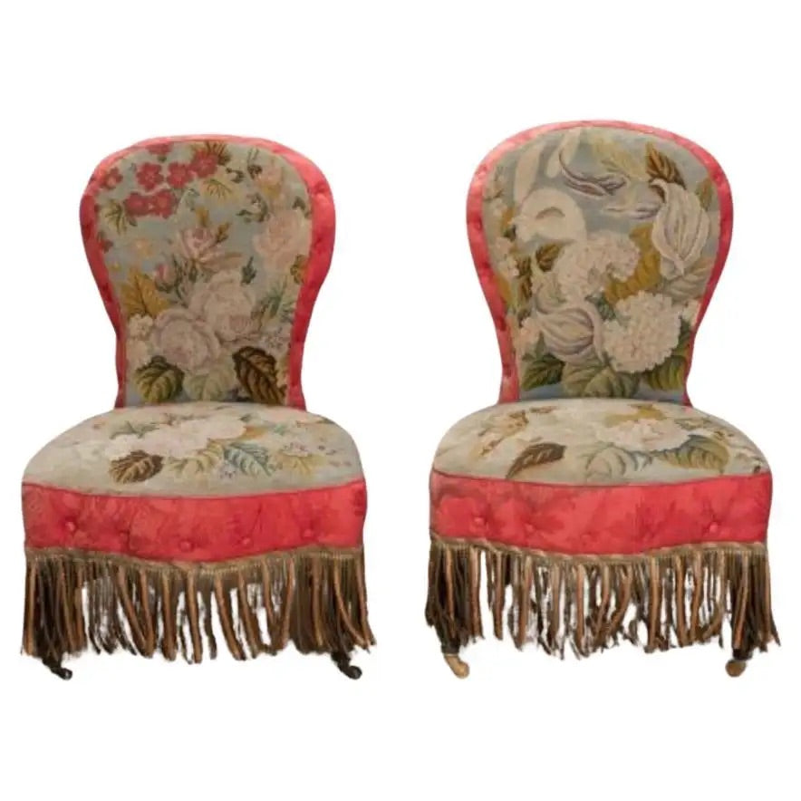 Butacas Estilo Napoleón III con Tapicería Original