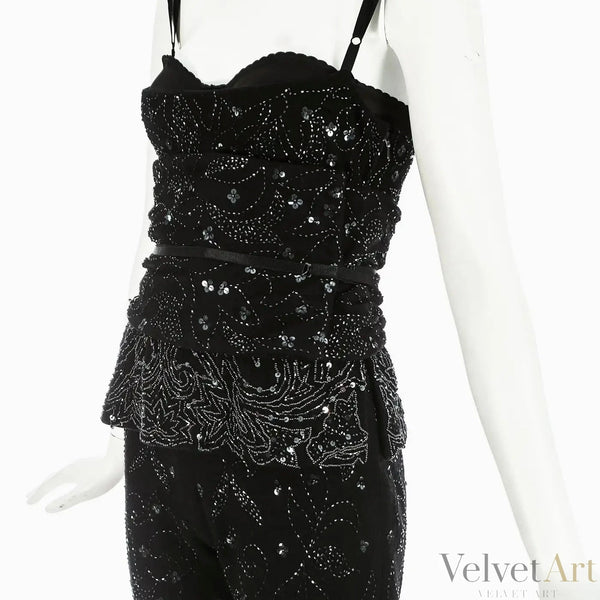 Dolce & Gabbana | Conjunto Negro Bordado | Año 1999