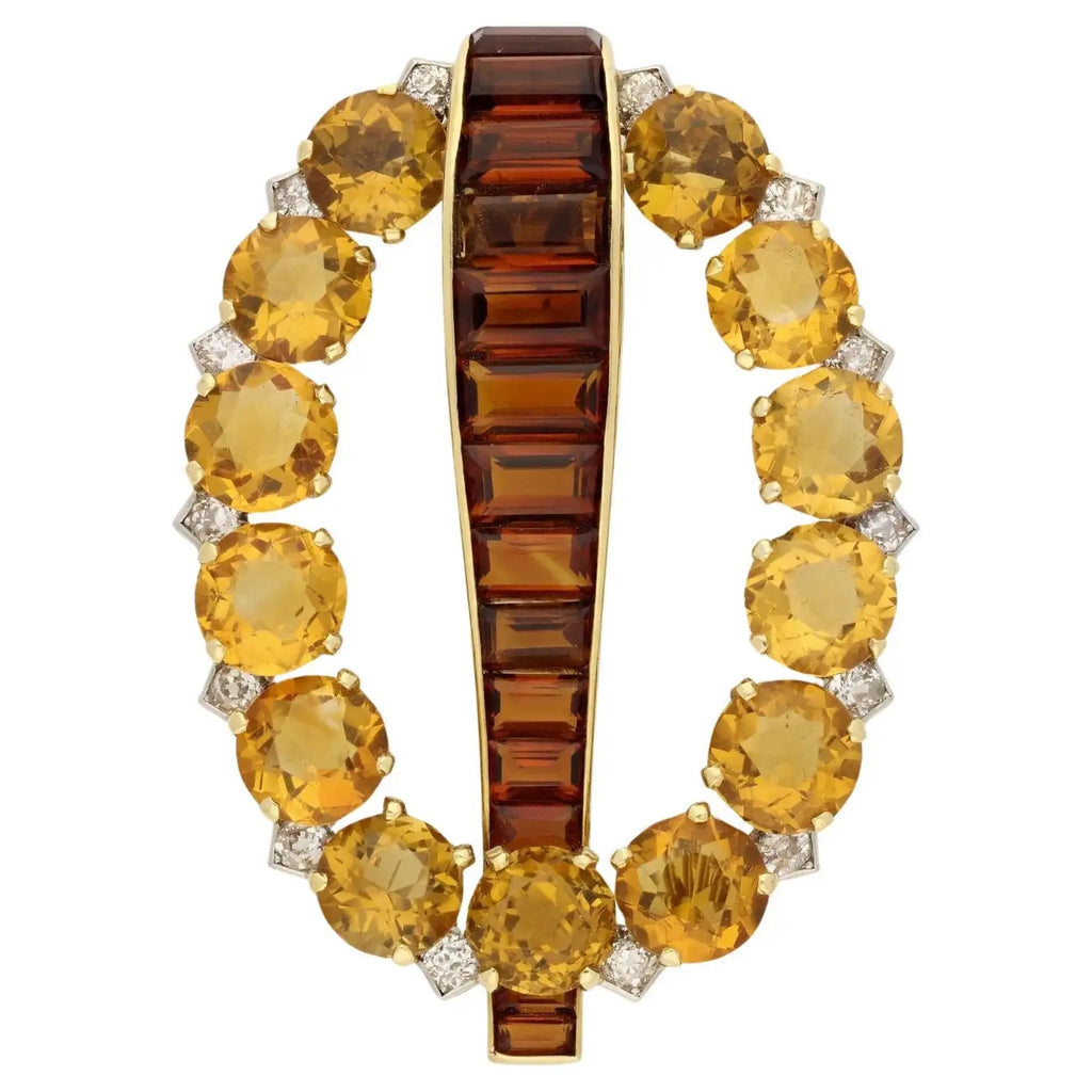 Broche de Citrino y Diamantes | Cartier | Art Deco, 1930