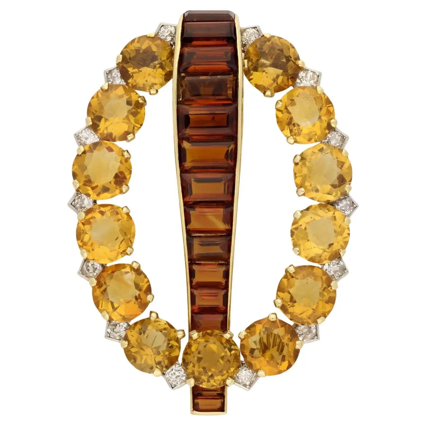 Broche de Citrino y Diamantes | Cartier | Art Deco, 1930