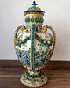 Urna Española de Terracota Pintada | Manises | Siglo XIX | Biedermeier | 1850