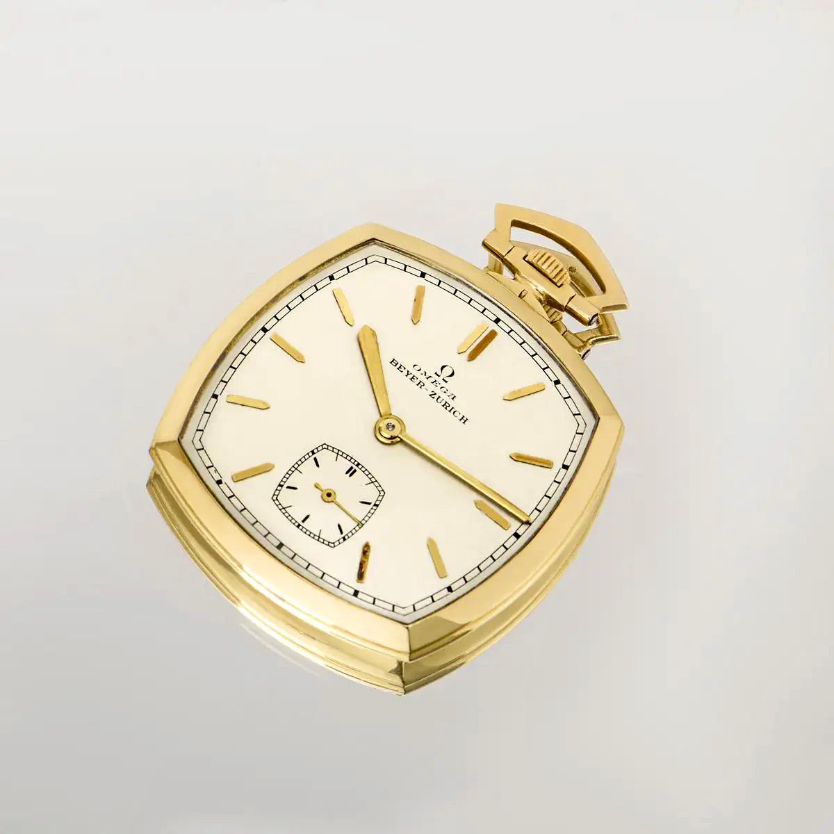 Raro Omega de Bolsillo | Oro Amarillo con Doble Esfera | Suiza, 1980