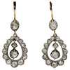Pendientes Georgianos de Gota con Diamantes Talla Rosa de 1790