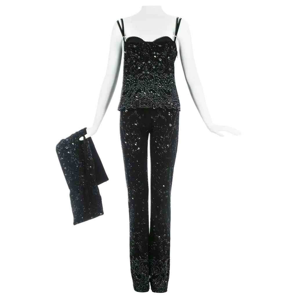 Dolce & Gabbana | Conjunto Negro Bordado | Año 1999