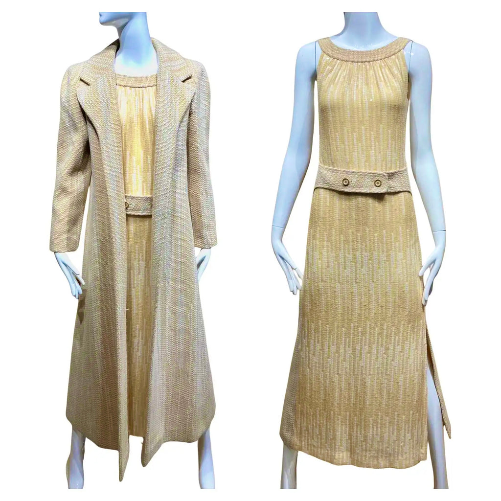 Vestido y Abrigo de Chanel de Tweed  | Karl Lagerfeld, Año 2000