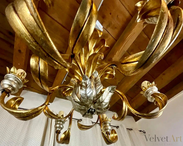 Lámpara de Araña Francesa Estilo Maison Jansen