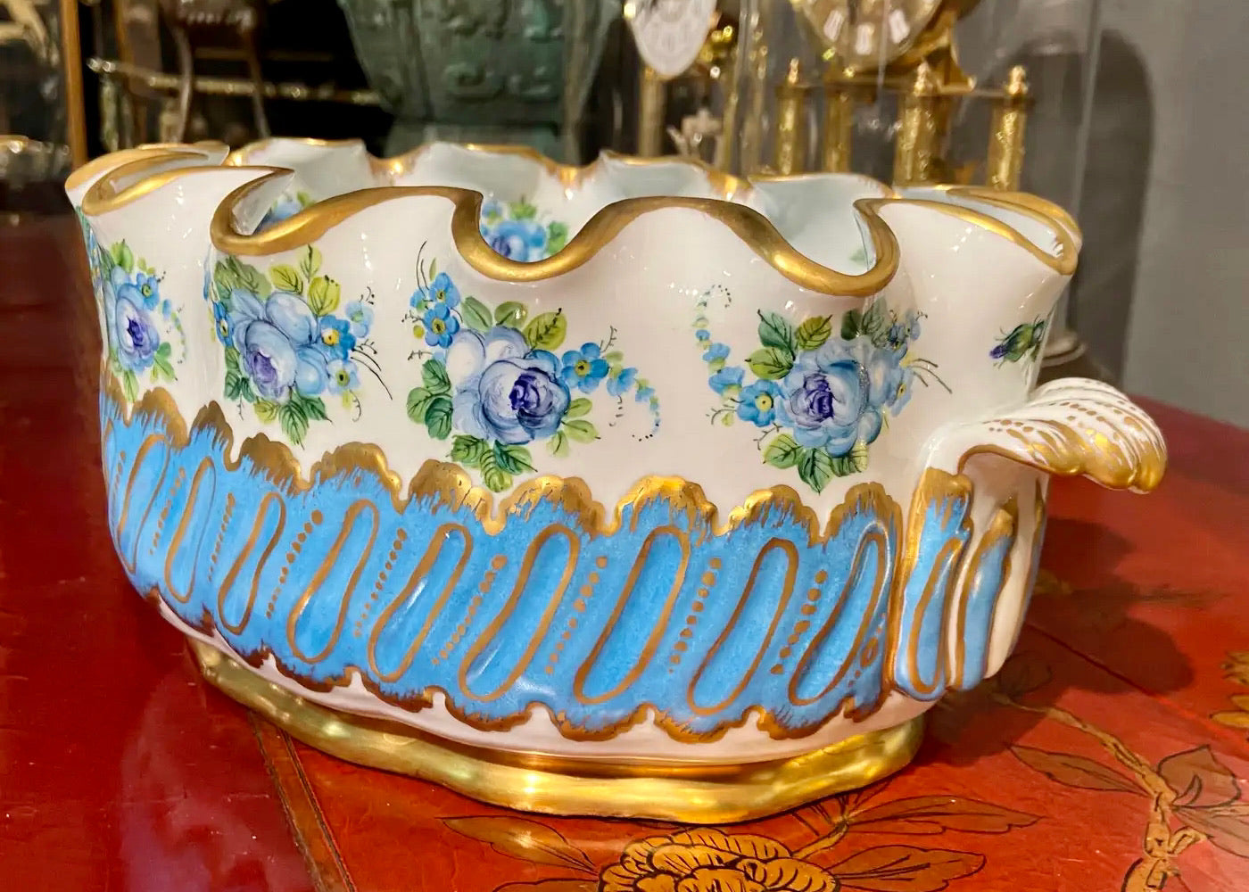Centro de Mesa Pintado a Mano | Decoración Floral | Limoges 1930