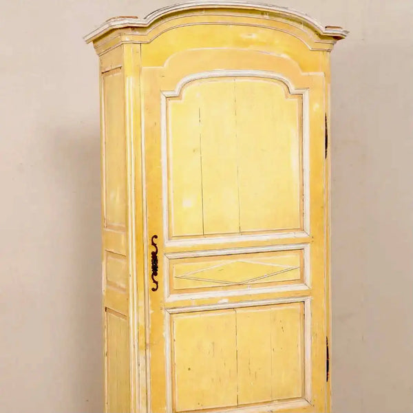 Alacena Amarilla con Pintura Original | Francia, siglo XIX