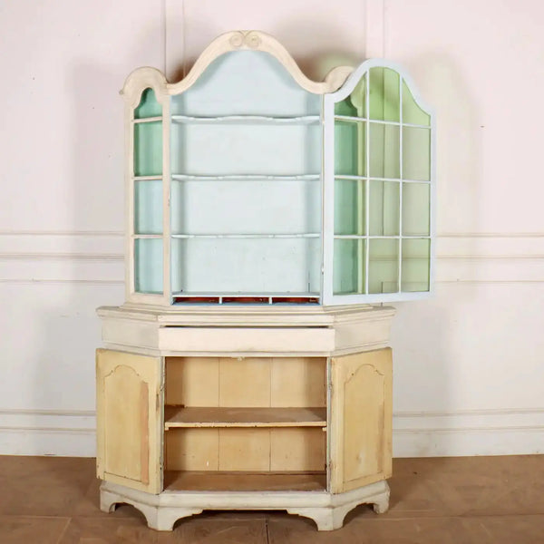 Vitrina Blanca de Pino Pintado | Holanda, 1780