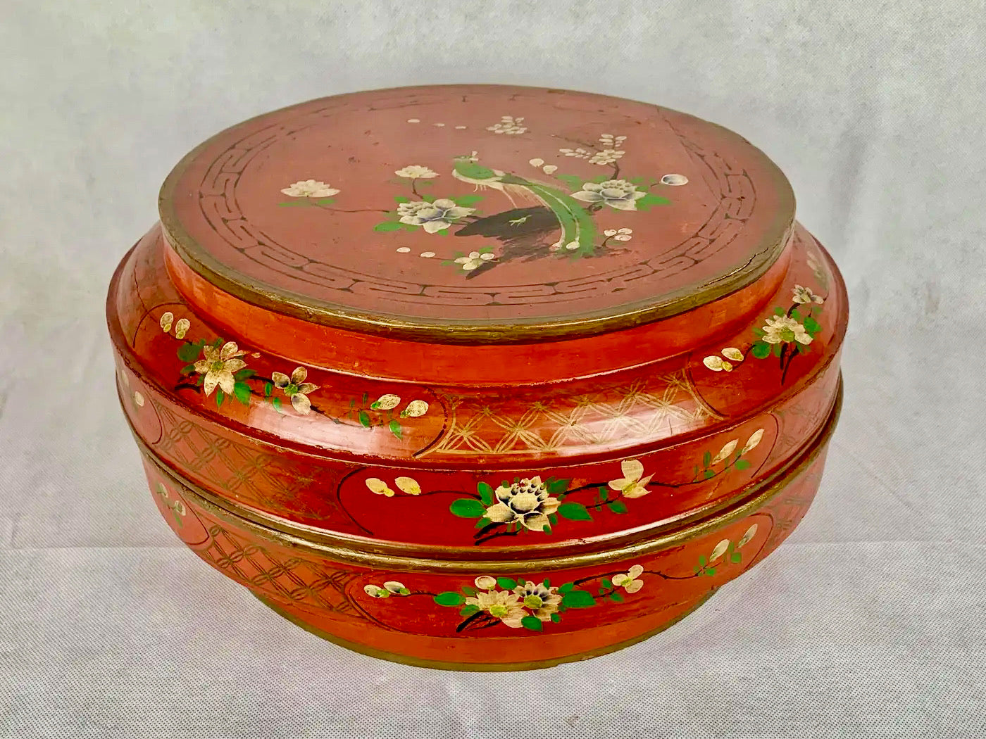 Caja de Boda China Lacada en Rojo | 1890