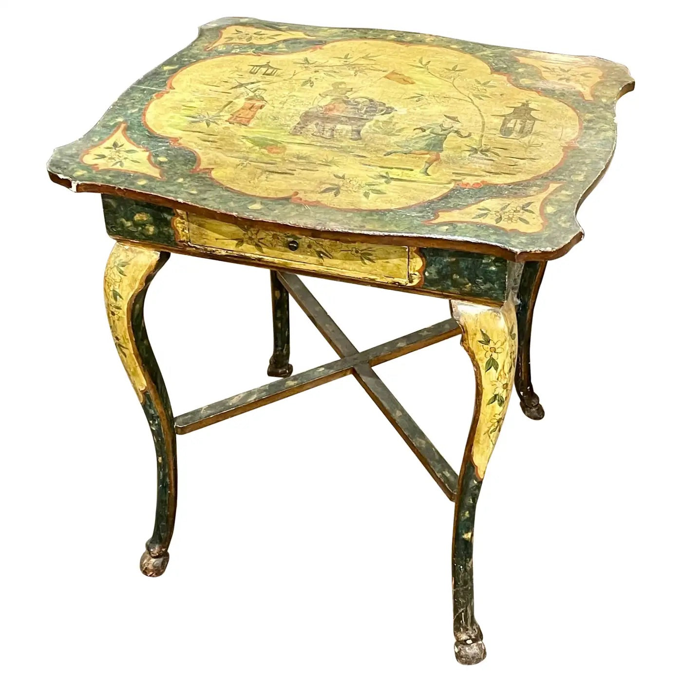 Mesa Pintada al Estilo Chinoiserie | Italia, 1880