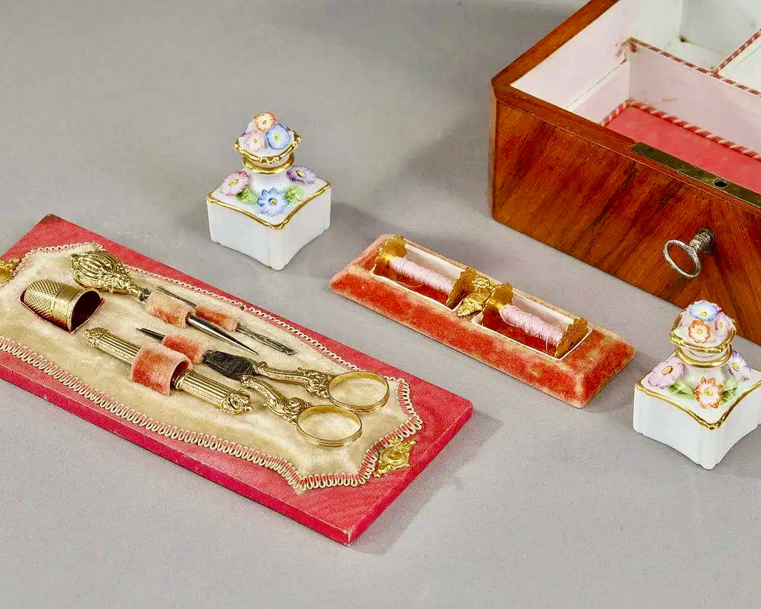 Costurero de Palisandro | Oro y Plata | Francia, 1830