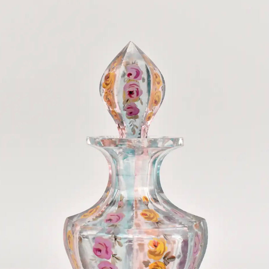 Frasco de Perfume de Bohemian Moser Esmaltado, 1840