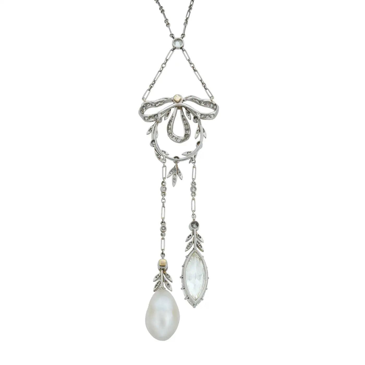 Collar Belle Epoque | Diamantes y Perlas | Marret Frères | Francia, 1901