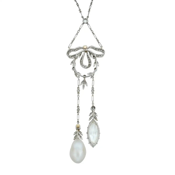Collar Belle Epoque | Diamantes y Perlas | Marret Frères | Francia, 1901