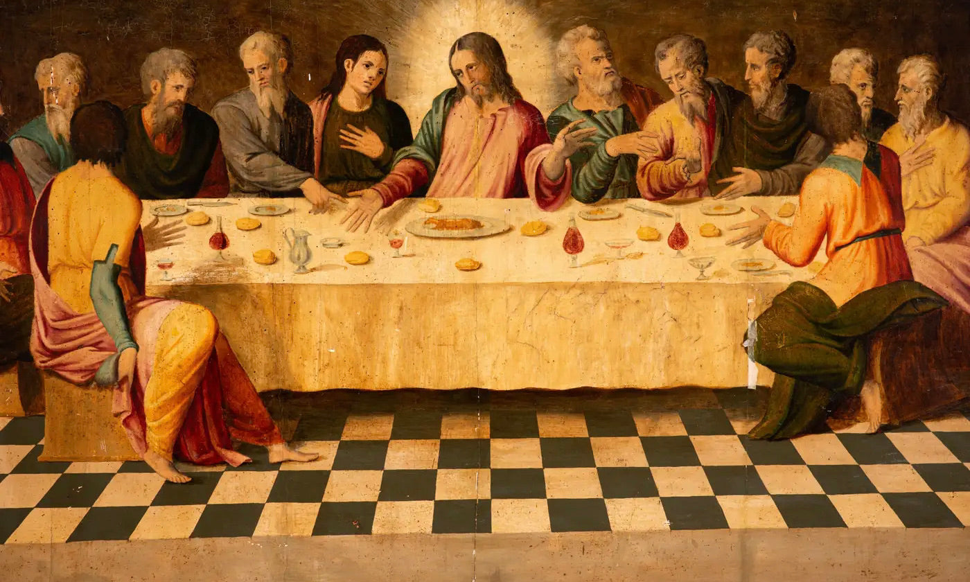 "La Última Cena" | Escuela Castellana | Óleo sobre Tabla del Siglo XVI