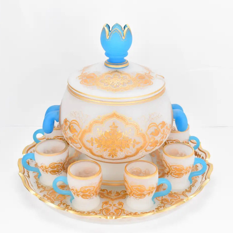 Cuenco de Cristal de Ópalo de Moser, Siglo XIX