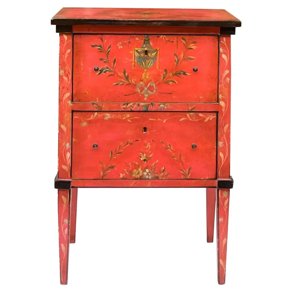 Mesa Auxiliar Pintada a Mano | Estilo Neoclásico | Italia | Siglo XX