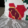 Funda de almohada de Rumania bordada y con encajes