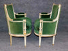 Sofás de Terciopelo Verde Estilo Luis XVI | Francia, 1890