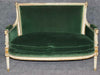Sofás de Terciopelo Verde Estilo Luis XVI | Francia, 1890