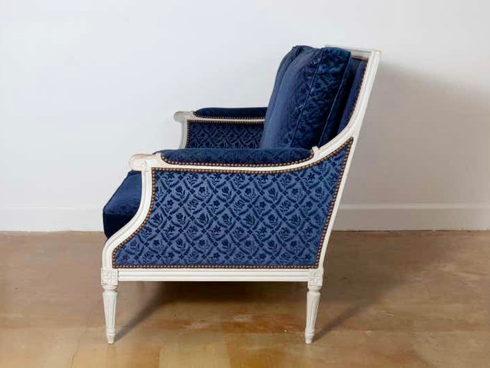 Sofá Azul Tapizado | Estilo Luis XVI | Francia Siglo XIX