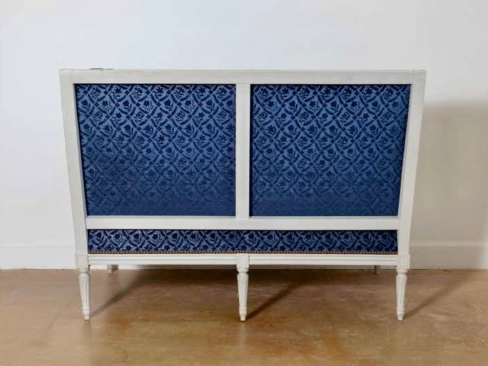 Sofá Azul Tapizado | Estilo Luis XVI | Francia Siglo XIX