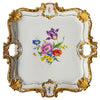 Plato de Porcelana Dorada Meissen Pintado a Mano