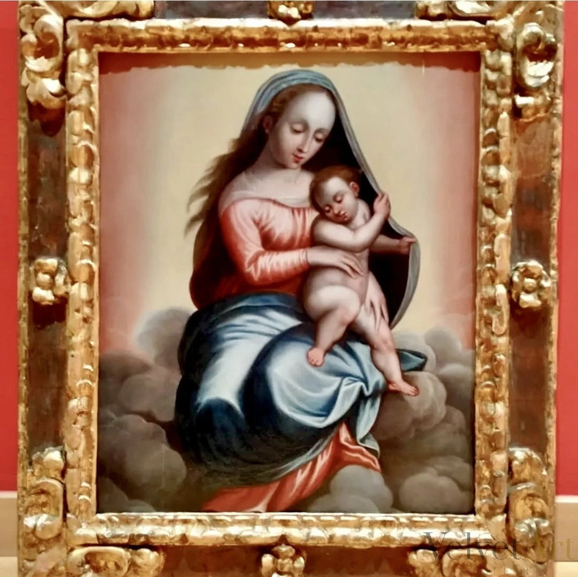 Virgen con el Niño |  Óleo sobre Tabla | Escuela Italiana