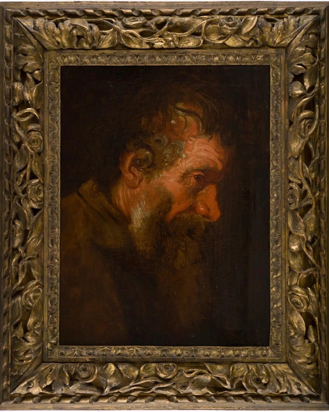 Círculo de Anthony van Dyck | "Estudio de la Cabeza de un Hombre Barbudo" | Óleo sobre Lienzo, 1620