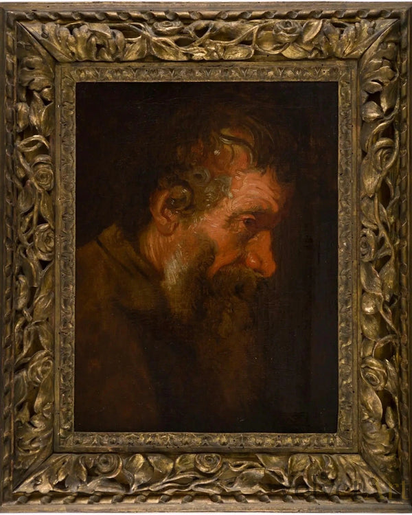 Círculo de Anthony van Dyck | "Estudio de la Cabeza de un Hombre Barbudo" | Óleo sobre Lienzo, 1620