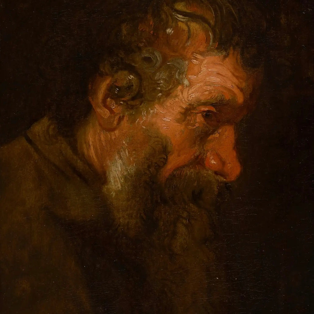 Círculo de Anthony van Dyck | "Estudio de la Cabeza de un Hombre Barbudo" | Óleo sobre Lienzo, 1620