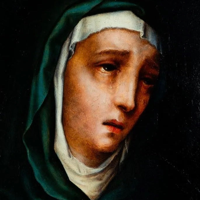 Luis de Morales, “El Divino”: Virgen Dolorosa, Óleo sobre Tabla Siglo XVI