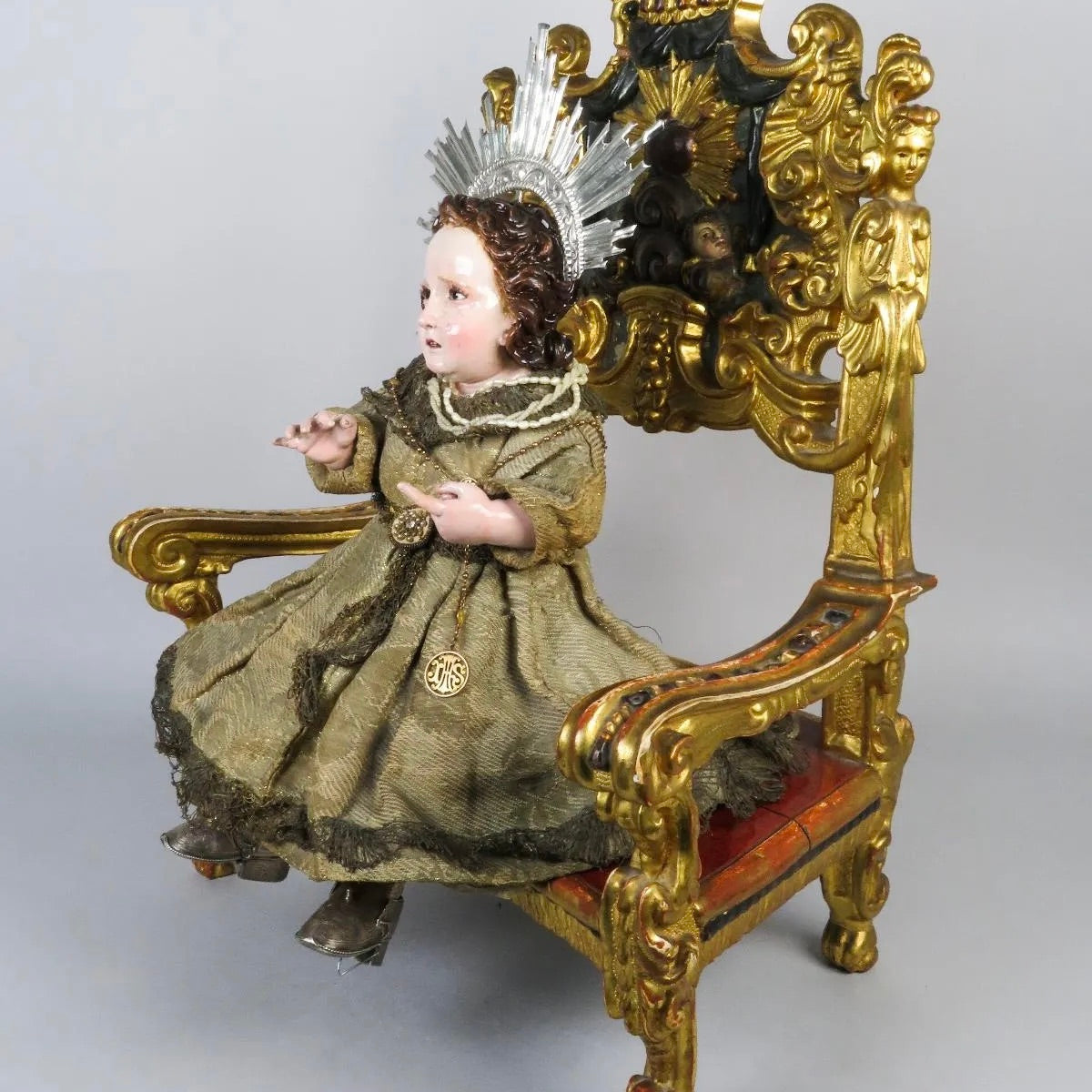 José Risueño: "Niño Jesús Sentado en Trono" | Escultura Barroca Granadina, Siglo XVIII