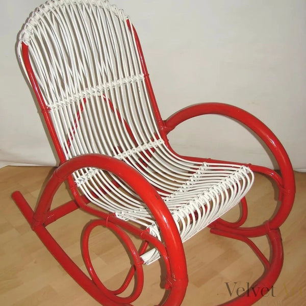 Mecedora de Ratán Rohé Noordwolde | Holanda, 1970