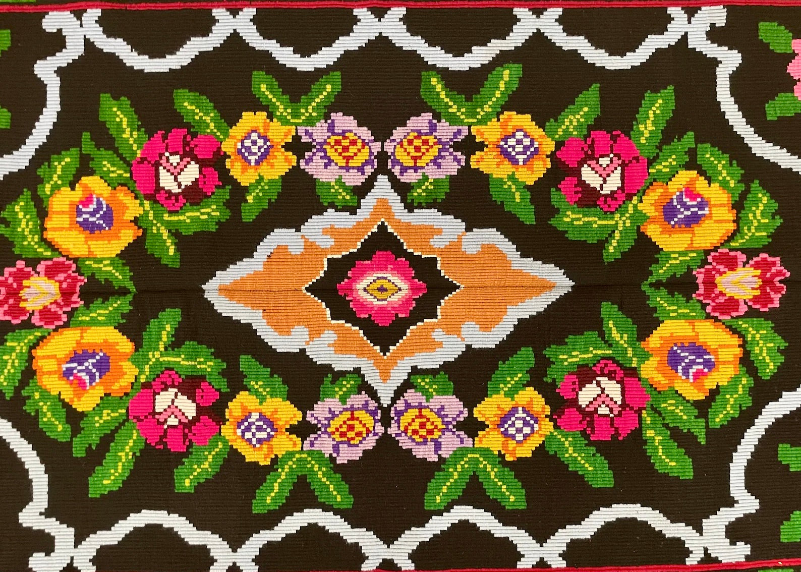 Alfombra Rumana de Oltenia Tejida a Mano Años 70