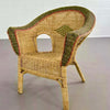 Sillón de Ratán y Mimbre con Rebordes Verdes y Rojos
