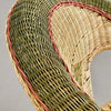 Sillón de Ratán y Mimbre con Rebordes Verdes y Rojos