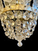 Araña de Cristal Francesa con Detalles de Hojas, 1920