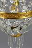 Araña de Latón y Cristal Estilo Imperio Francés, Año 1950