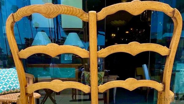 Banqueta Francesa con Asiento de Junco del Siglo XIX