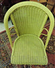 Sillón de Ratán Amarillo de los Años 1930/1940