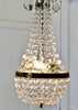 Araña de Estilo Imperio Francés en Cristal y Latón, 1930